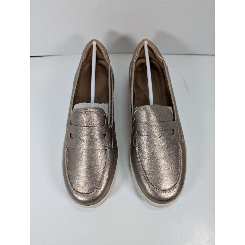 Easy Spirit Womens Size 11W Karin eFlex Slip On Loafers Bronze Leather NIB - Picture 5 of 15